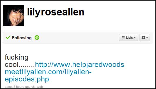 Lily Allen Tweet
