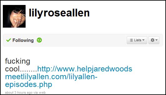Lily Allen Tweet